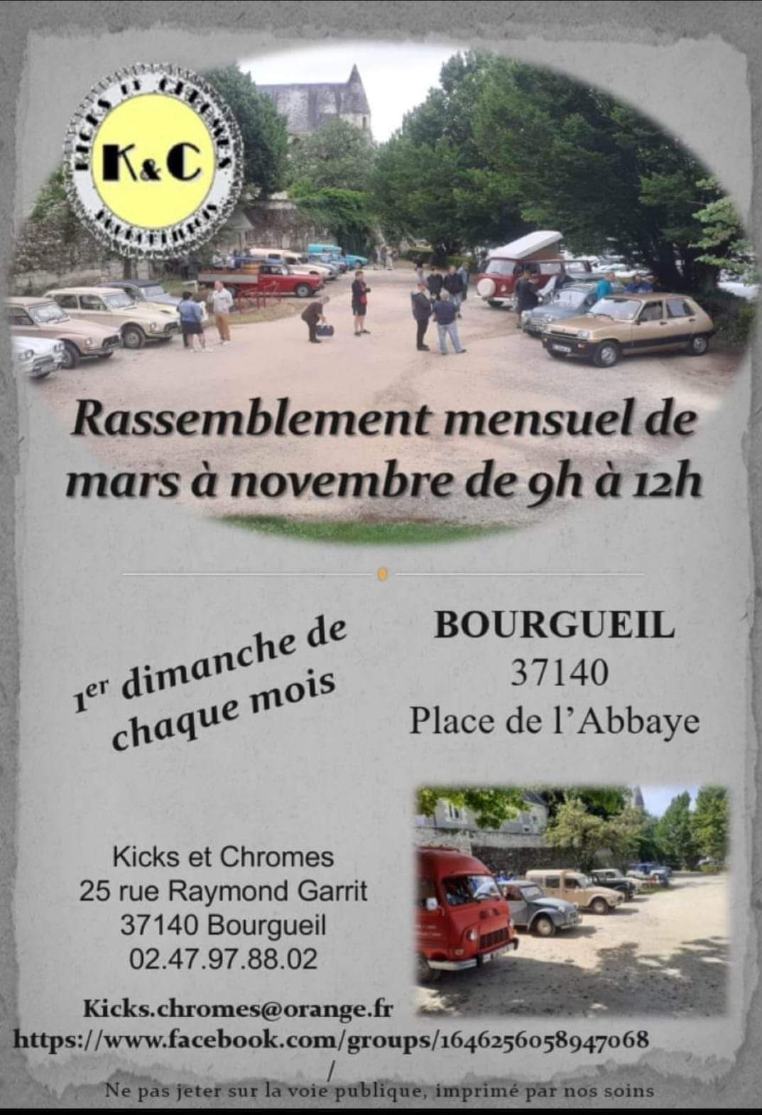 Rassemblement mensuel de véhicules anciens