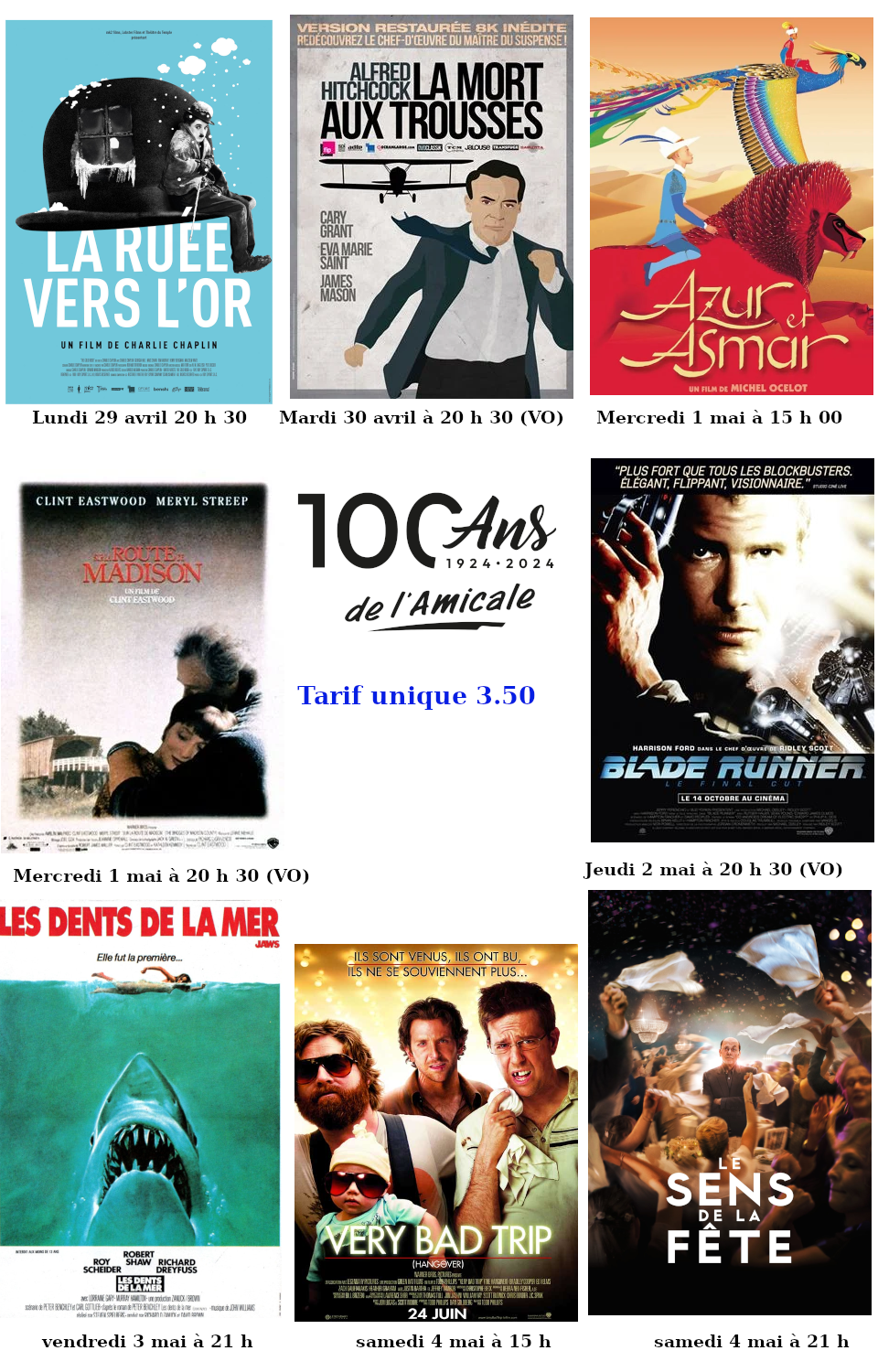 A l’affiche pour les 100 ans de l’Amicale