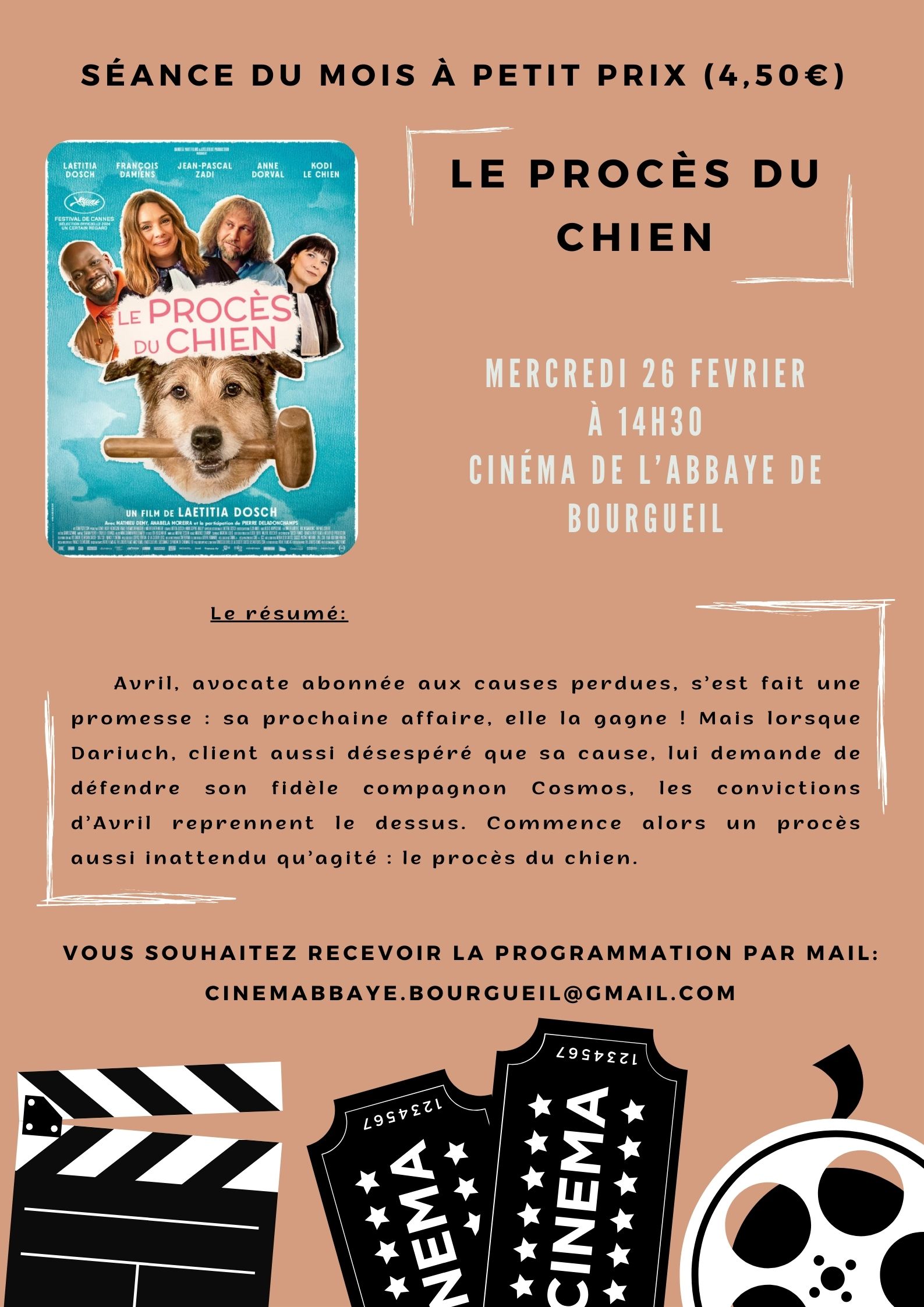 Ciné sénior à l’Abbaye, “Le procès du chien”