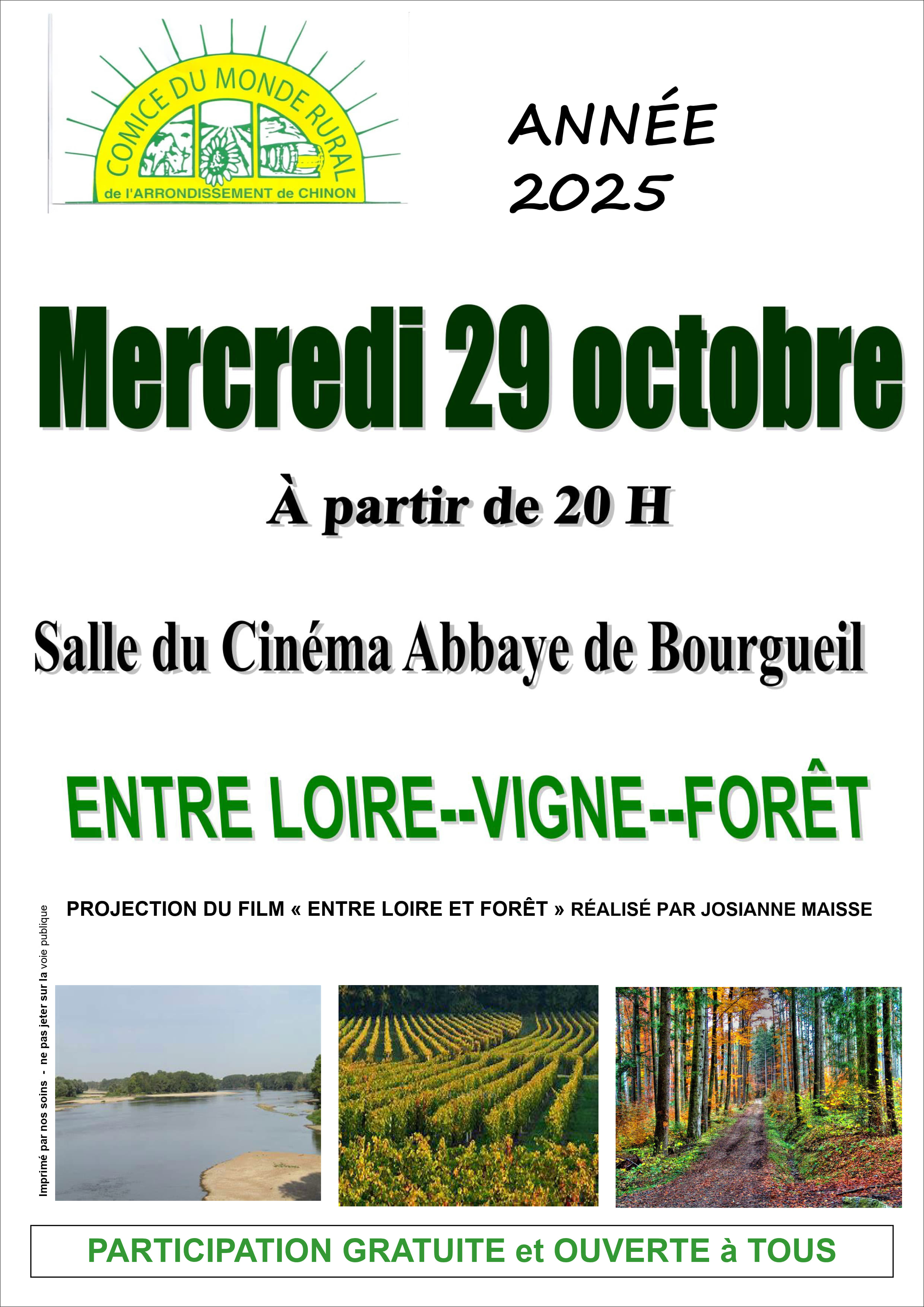 Projection “Entre Loire-Vigne-Forêt”