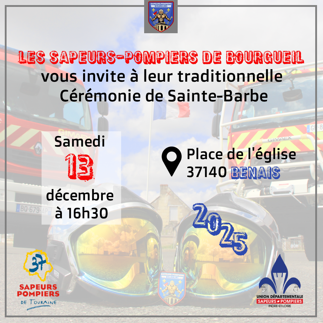 Sainte Barbe du centre de secours à Benais