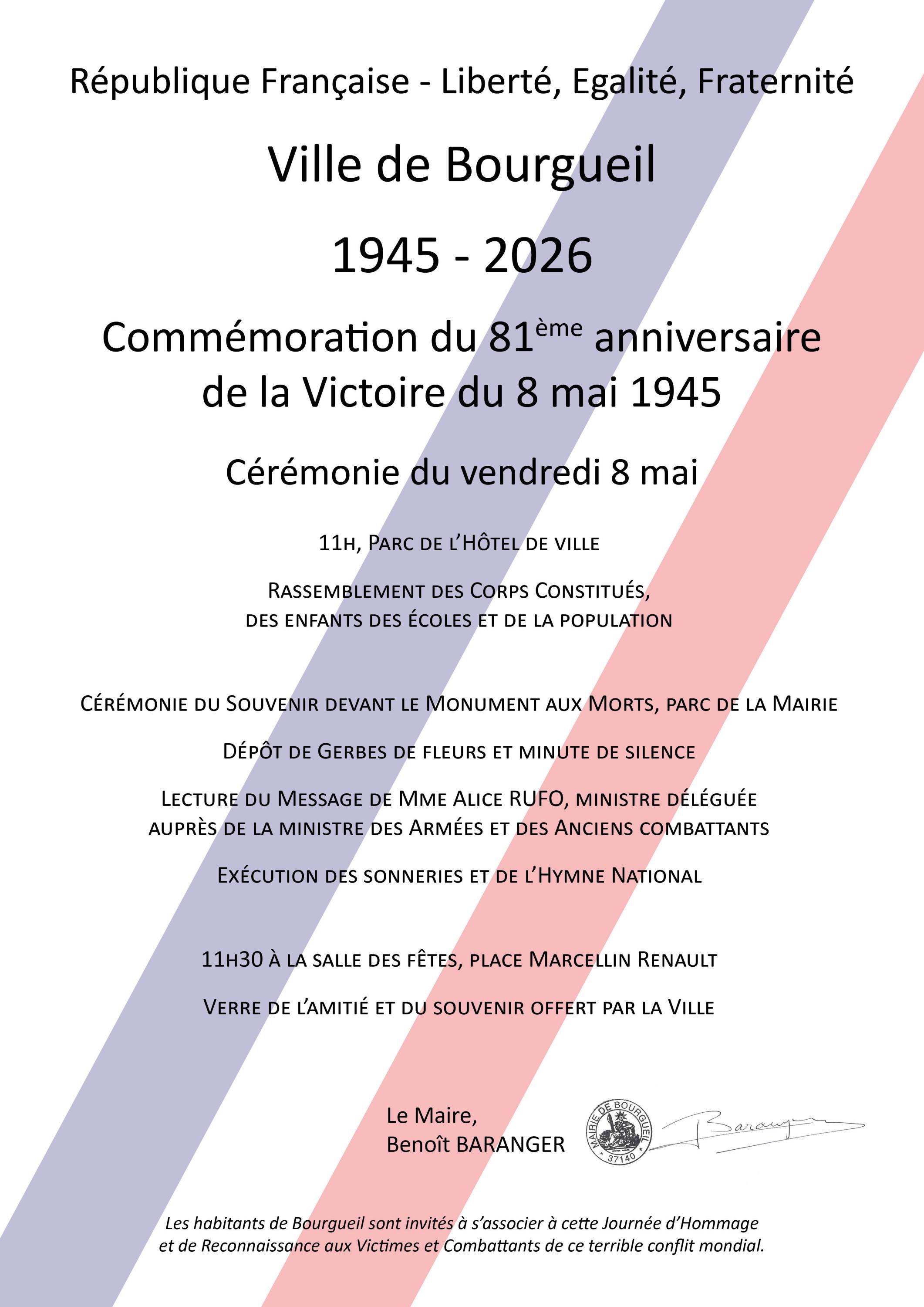 Commémoration du 81ème anniversaire de la Victoire du 8 mai 1945