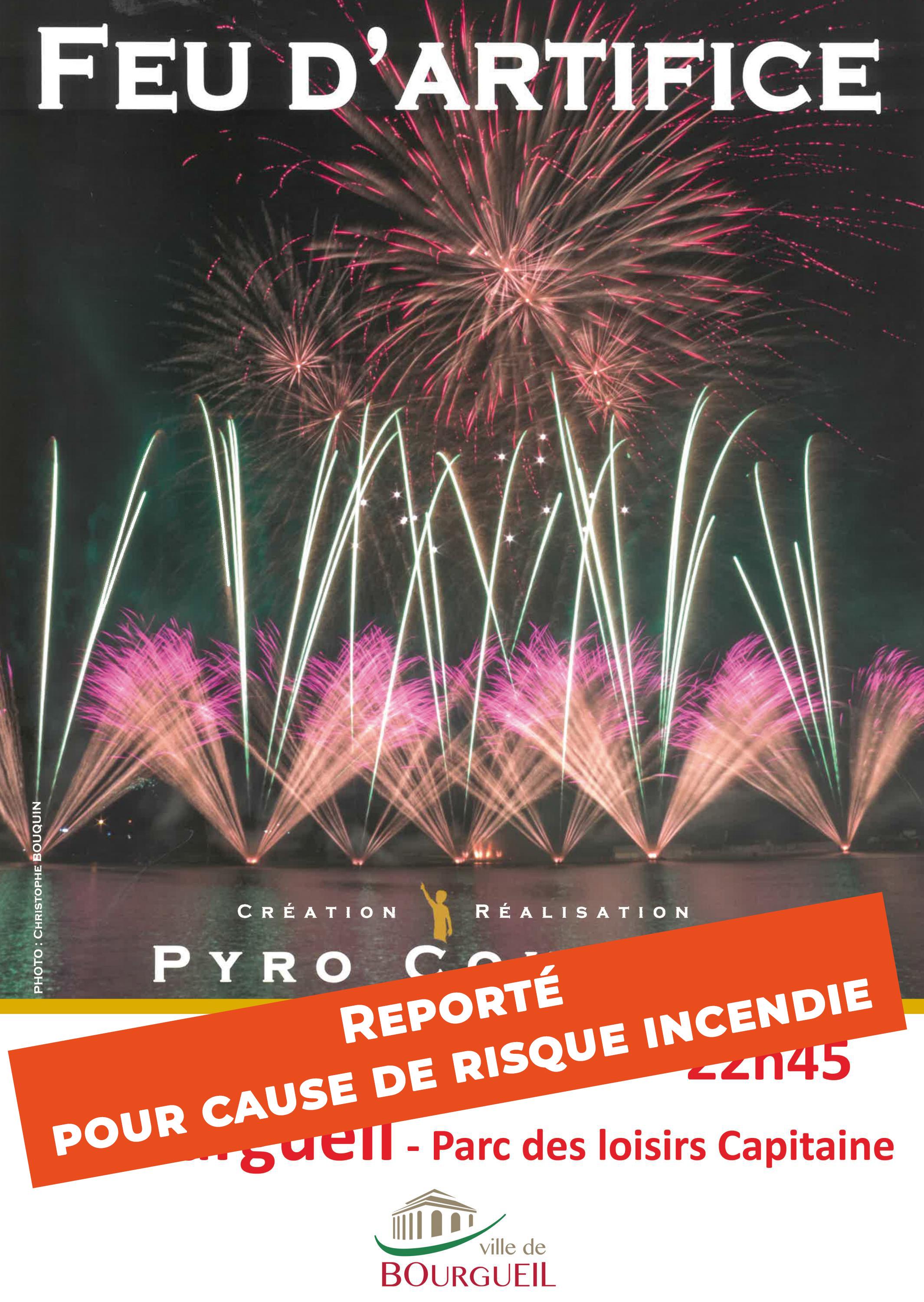 Feu d’artifice du 15 août reporté