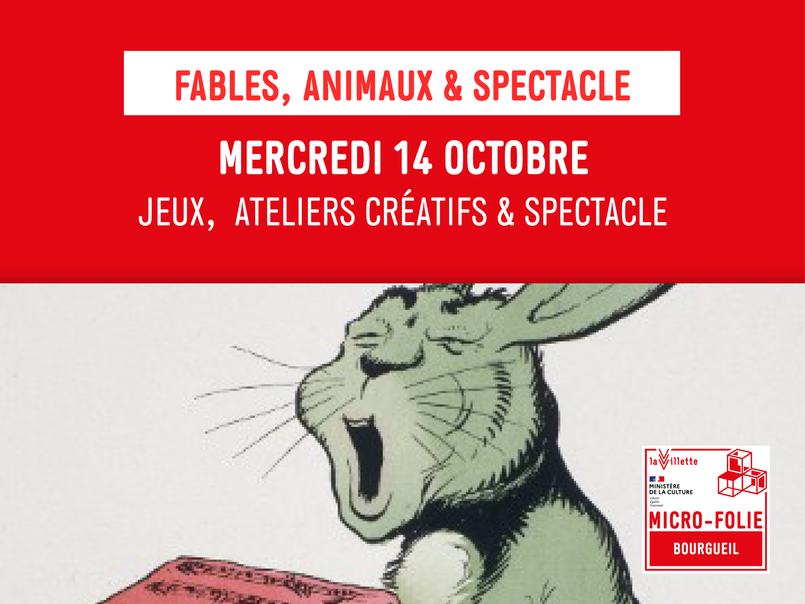 Atelier de la Microfolie « Fables, animaux & spectacle »